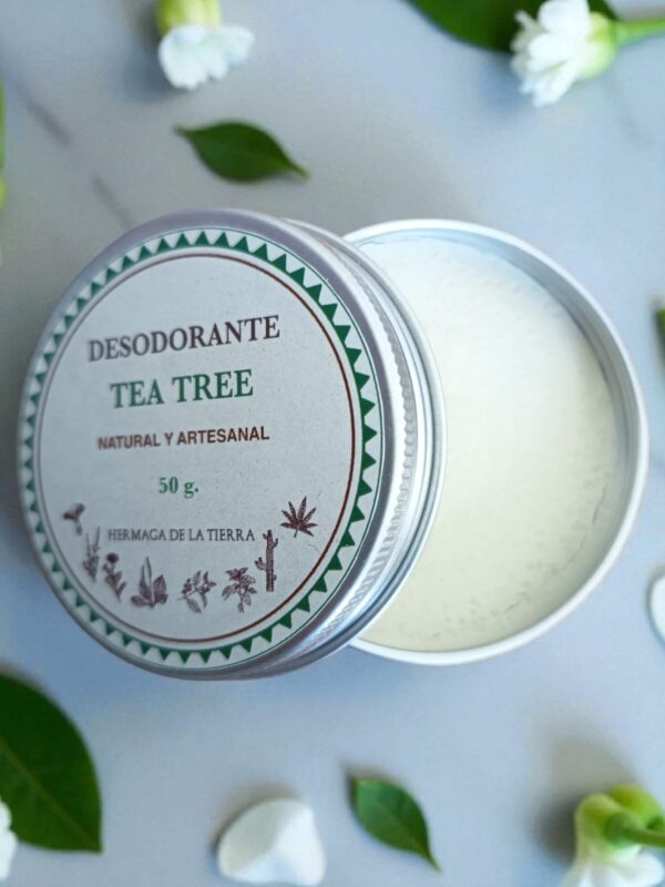 Desodorante Natural en Crema Sin Bicarbonato –Tea Tree - 50gr