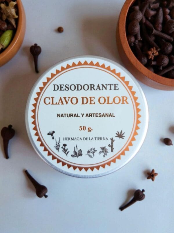 Desodorante Natural en Crema Sin Bicarbonato - Clavo de Olor - 50gr