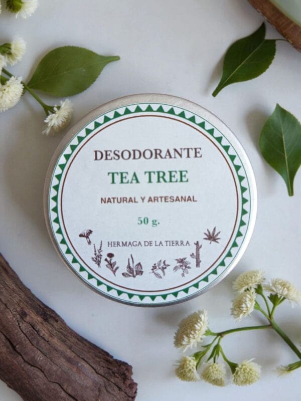 Desodorante Natural en Crema Sin Bicarbonato –Tea Tree - 50gr
