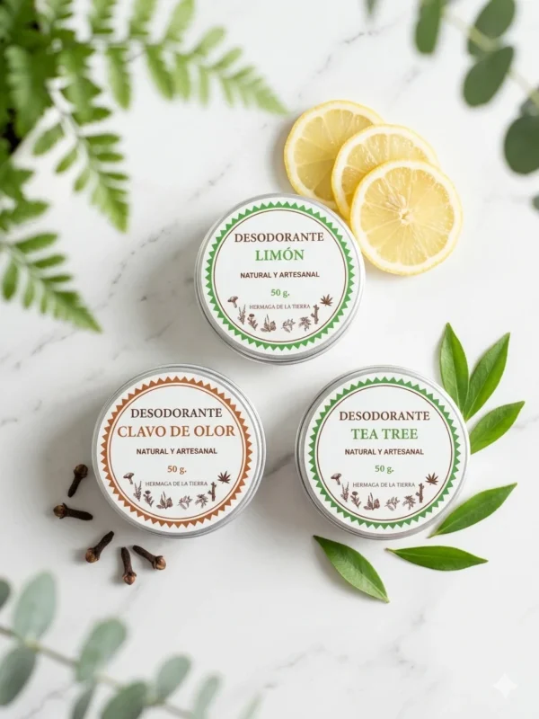 Pack 3 Desodorantes Naturales en Crema sin Bicarbonato