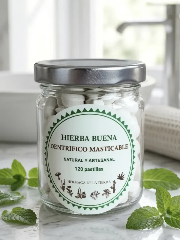 Dentrífico Masticable de Hierba Buena - 120 pastillas