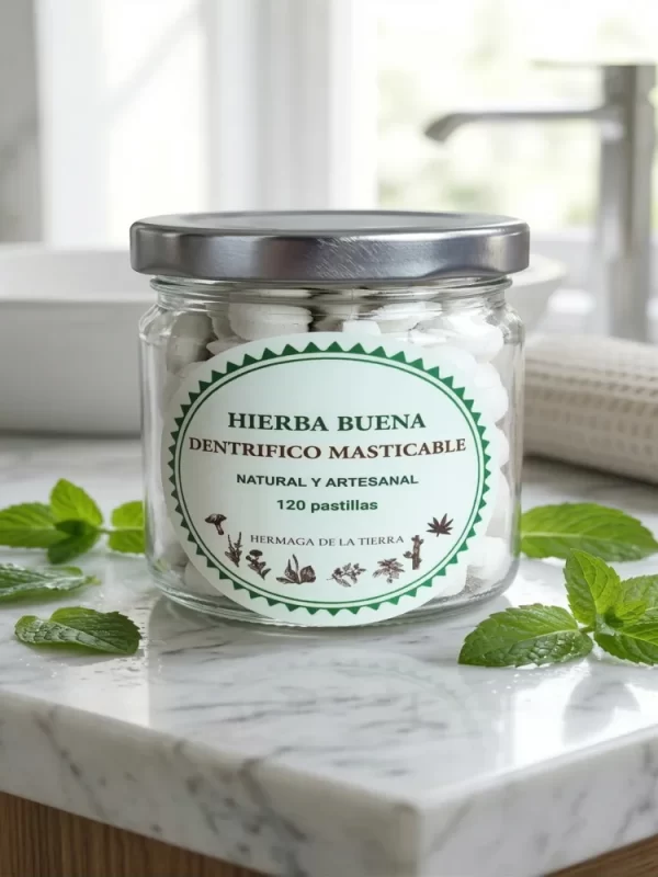 Dentrífico Masticable de Hierba Buena - 120 pastillas